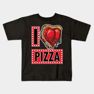 I love or I Heart Pizza Kids T-Shirt